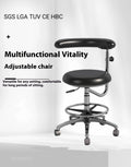 Black leather dental hospital chair for clinics and surgeries