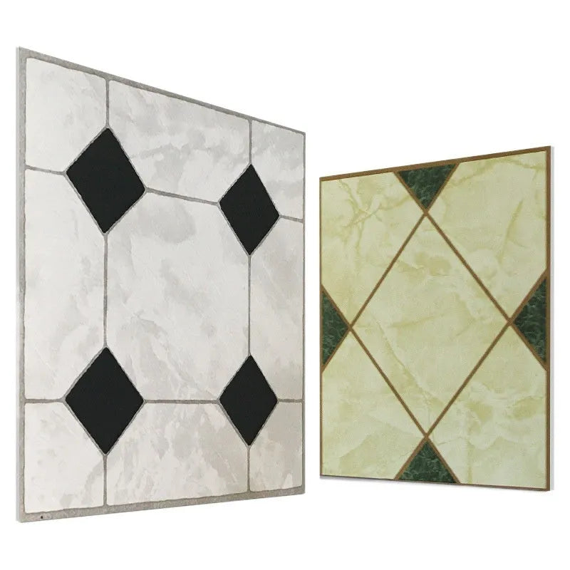 Self-adhesive PVC thickening vinyl floor tile with wear-resistant waterproof surface in square pattern