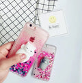 Colourful glitter phone case with cat design for iPhone
