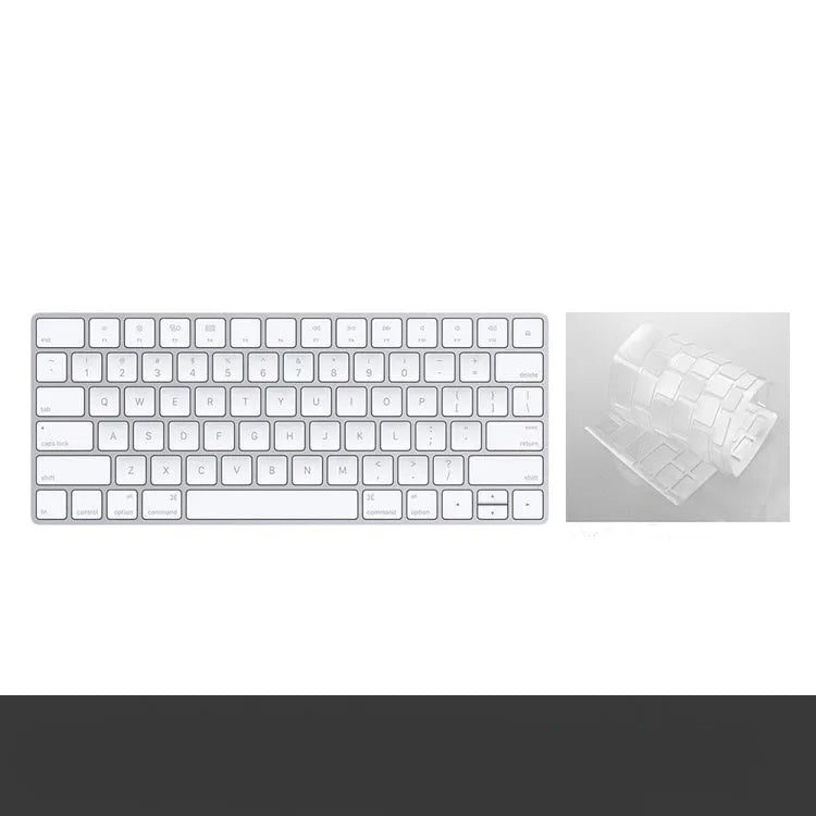 Genuine white Apple Bluetooth G6 wireless keyboard with ultra-thin metal build on a desk.