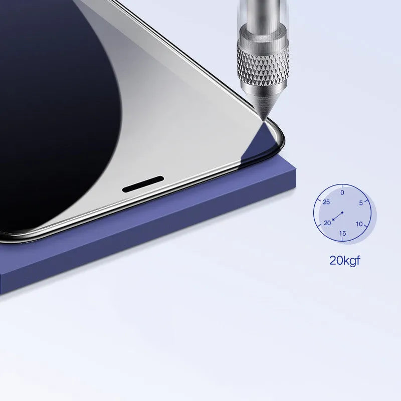 9D tempered glass privacy screen protector for Apple iPhone models with anti-reflective coating
