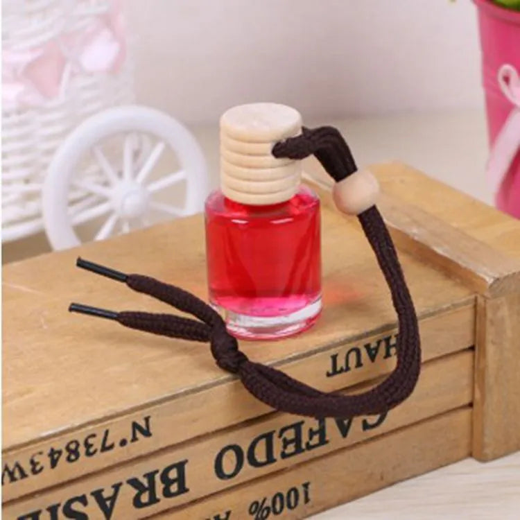 Glass bottle car air freshener hanging ornament with 55g fragrance content