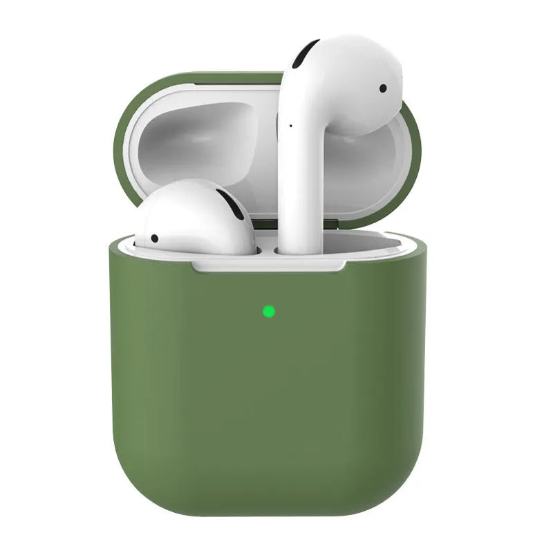 Silicone clamshell protector case for Apple AirPods 2 in multiple colour options