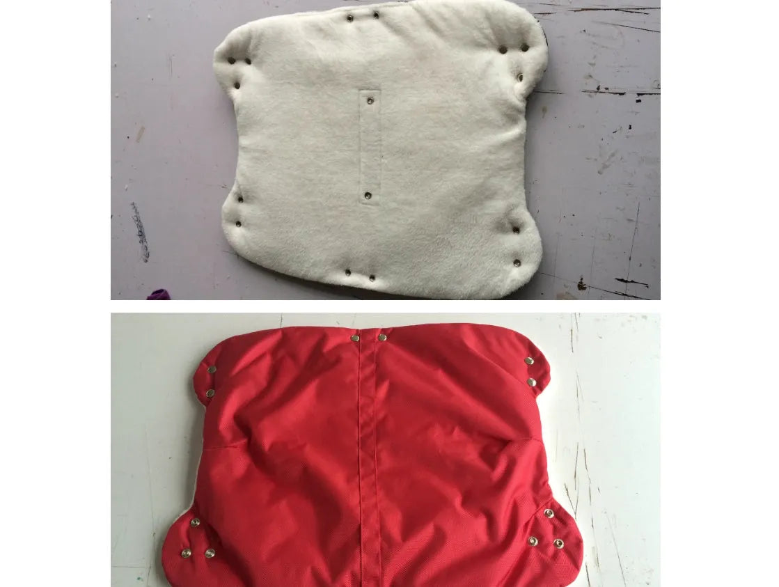 Baby stroller winter windproof gloves with thick cotton padding in black red and brown colors