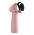 Electric vacuum foot grinder with natural quartz grinding head in gold colour.