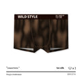 Men's leopard print ice silk underwear in a mid-waist design, shown in one of four available colour variations.