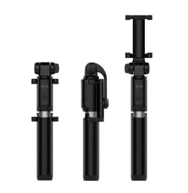 Aluminium alloy Bluetooth selfie stick tripod with remote control in black, pink, or white