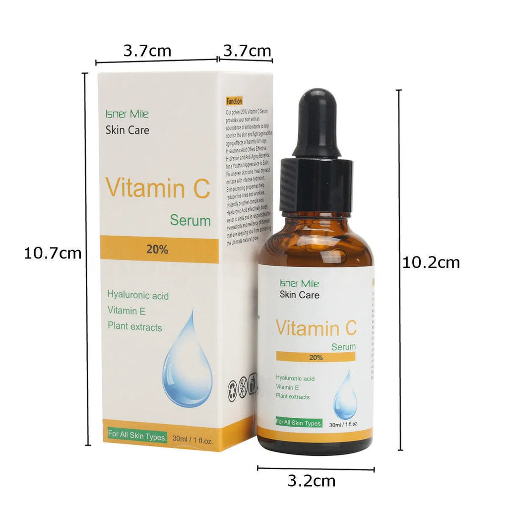 30ml vitamin C undiluted serum bottle for brightening dull, uneven skin