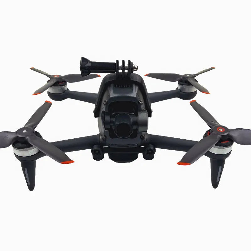 3D-printed hard plastic action camera expansion bracket with sponge padding for FPV drone use