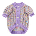 Purple dog cardigan sweater for large breeds in XL and XXL sizes