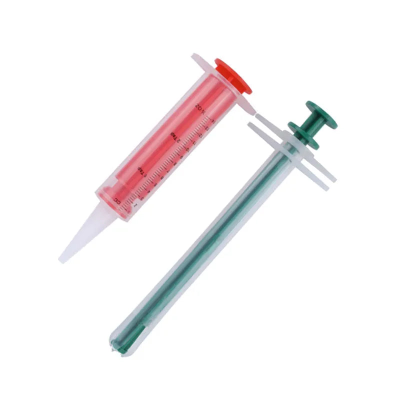 2 piece pet pill shooter with soft tip syringe for small animal medication