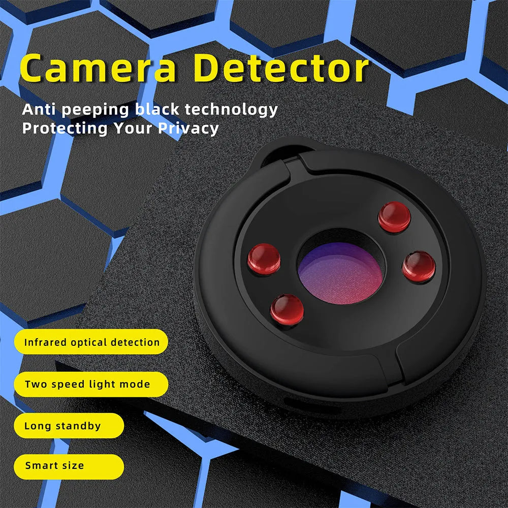 Compact infrared camera detector for hidden camera detection with 5-metre range