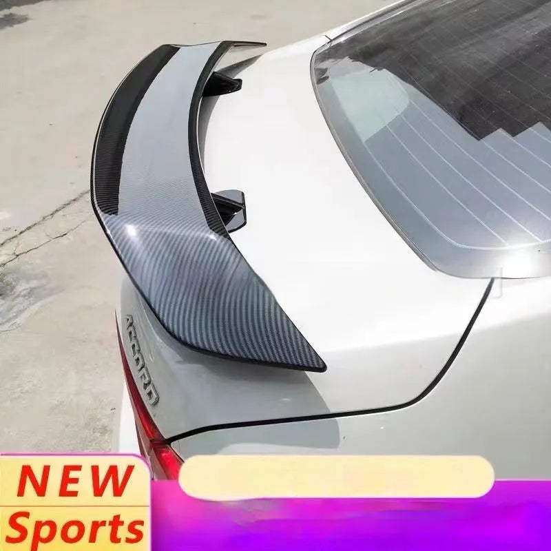 Punch-free ABS car spoiler for universal vehicle installation in multiple finish options