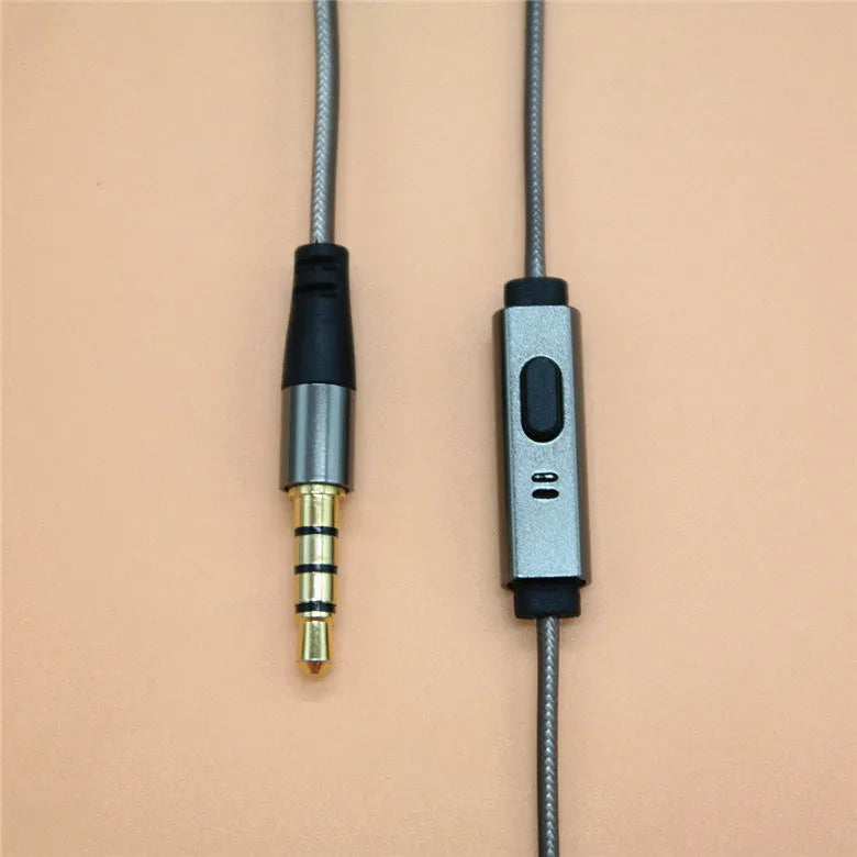 846 titanium grey metal earphones with removable cable and aluminium foil TPE wire