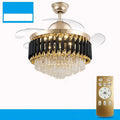 Ceiling fan light with crystal lampshade and wooden fan blades in 42 inch or 48 inch sizes