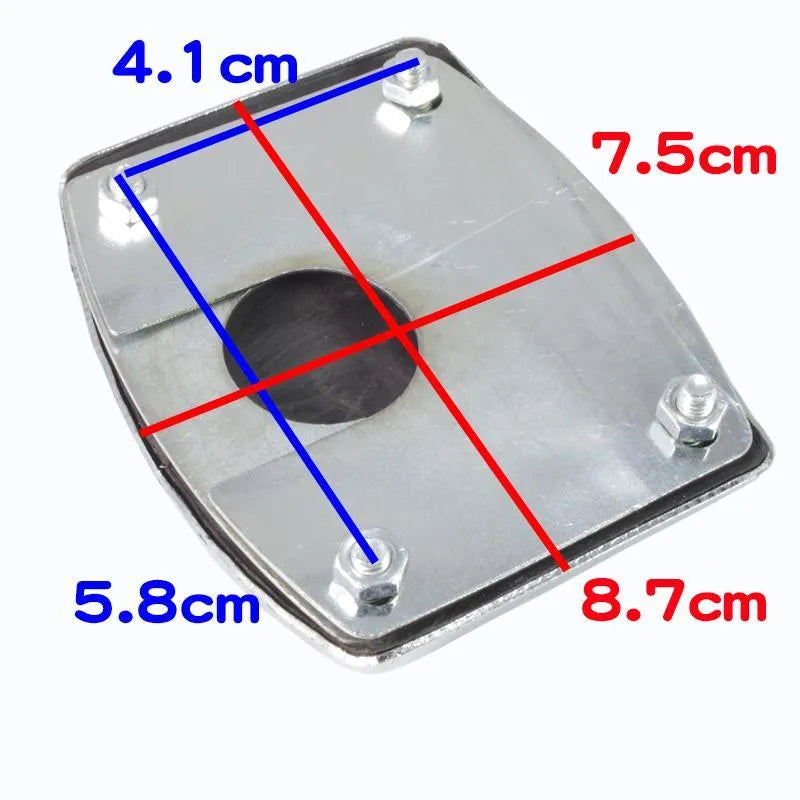 Motorcycle brake pedal skid plate metal replacement part for scooter maintenance