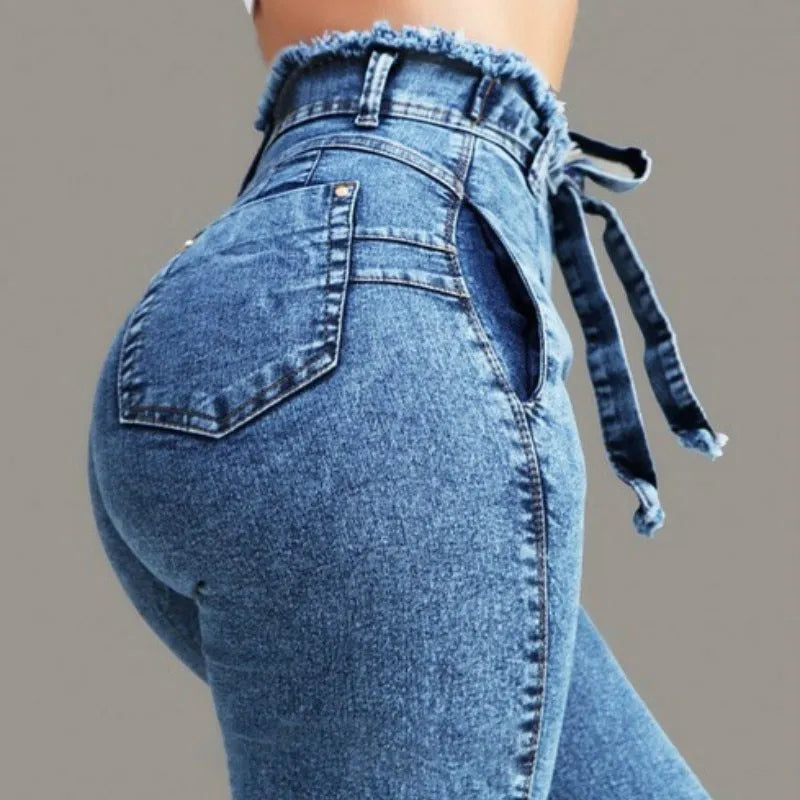 Men's fringed jeans in cowboy fabric available in grey, dark blue, and light blue