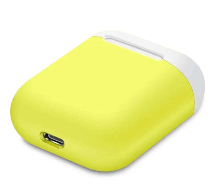 Silicone protective case for Apple AirPods charging box in split design with multiple colour options