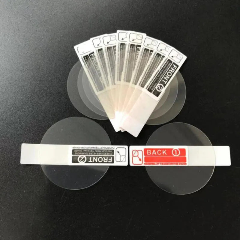 Three transparent matte tempered glass screen protector films for Ticwatch 2 smartwatch.