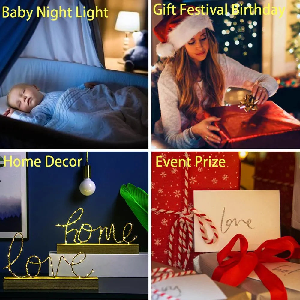 Slim black-based acrylic 3D LED wall night light showing multi-colour illumination