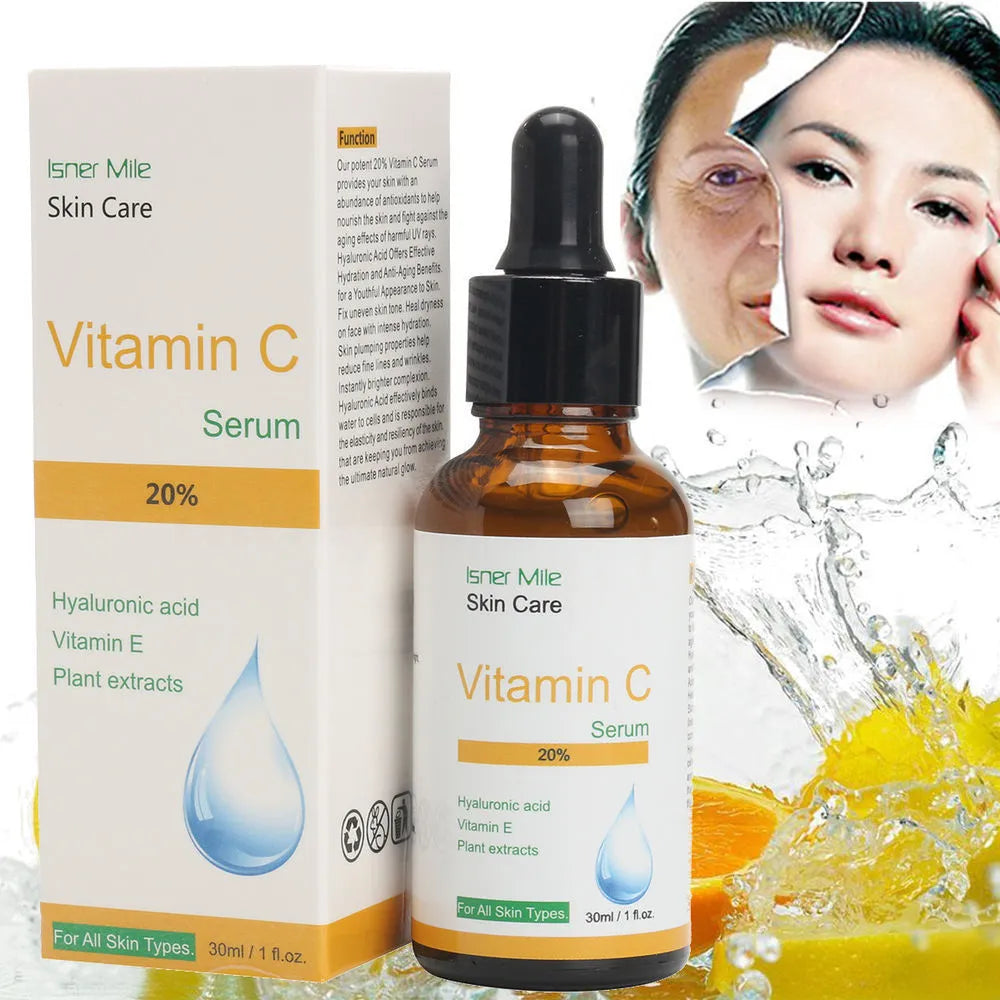 30ml vitamin C undiluted serum bottle for brightening dull, uneven skin
