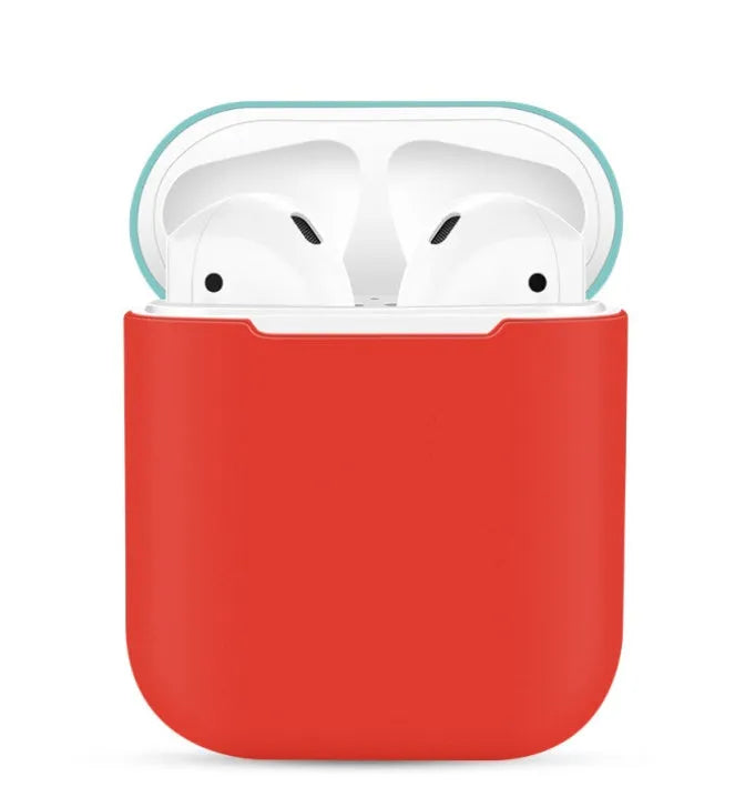 Silicone protective case for Apple AirPods charging box in split design with multiple colour options