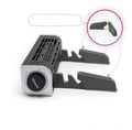 Black USB-powered notebook cooling pad with dual fans, shown alongside a black version with an integrated support base.