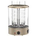 Household electric barbecue oven with automatic rotation, 210mm diameter, 1100W, on a kitchen counter