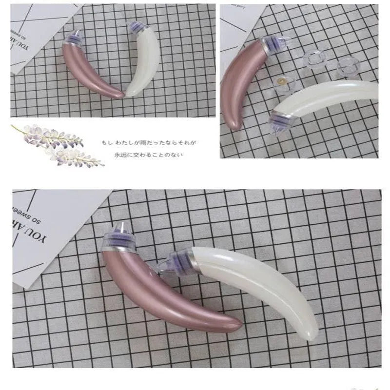JY-666 electric blackhead suction instrument in rose gold or white finish for facial pore cleansing