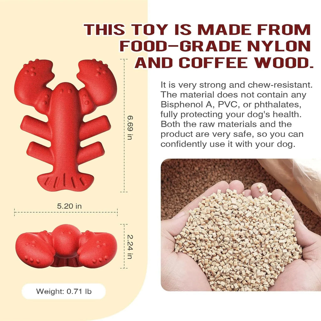 Red durable dog chew toy for large breed aggressive chewers measuring 170mm long