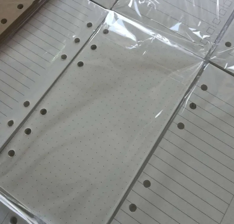 A5 notebook replacement paper core measuring 210mm by 142mm for diary and planner refills
