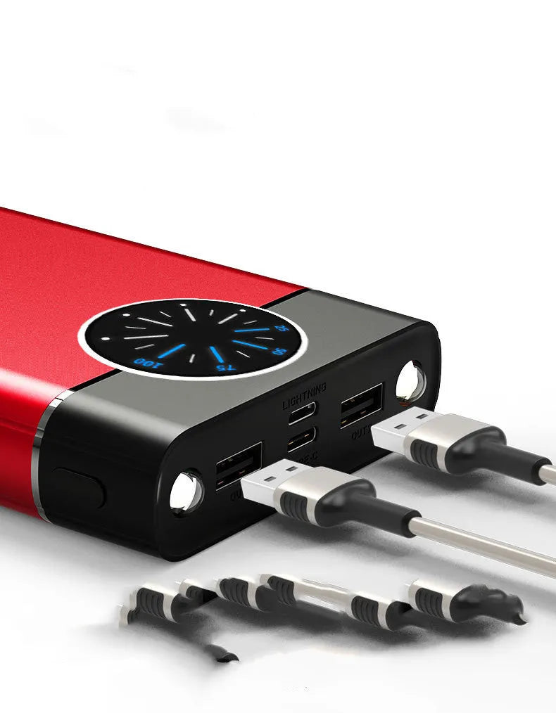 20000mAh fast charging power bank in alloy shell with LED flashlight
