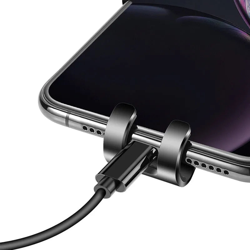 Black S4 gravity mirror ABS mobile phone bracket attached to car air conditioning vent holding smartphone