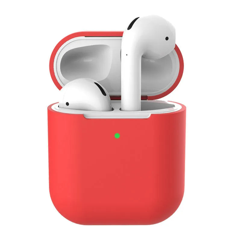 Silicone clamshell protector case for Apple AirPods 2 in multiple colour options