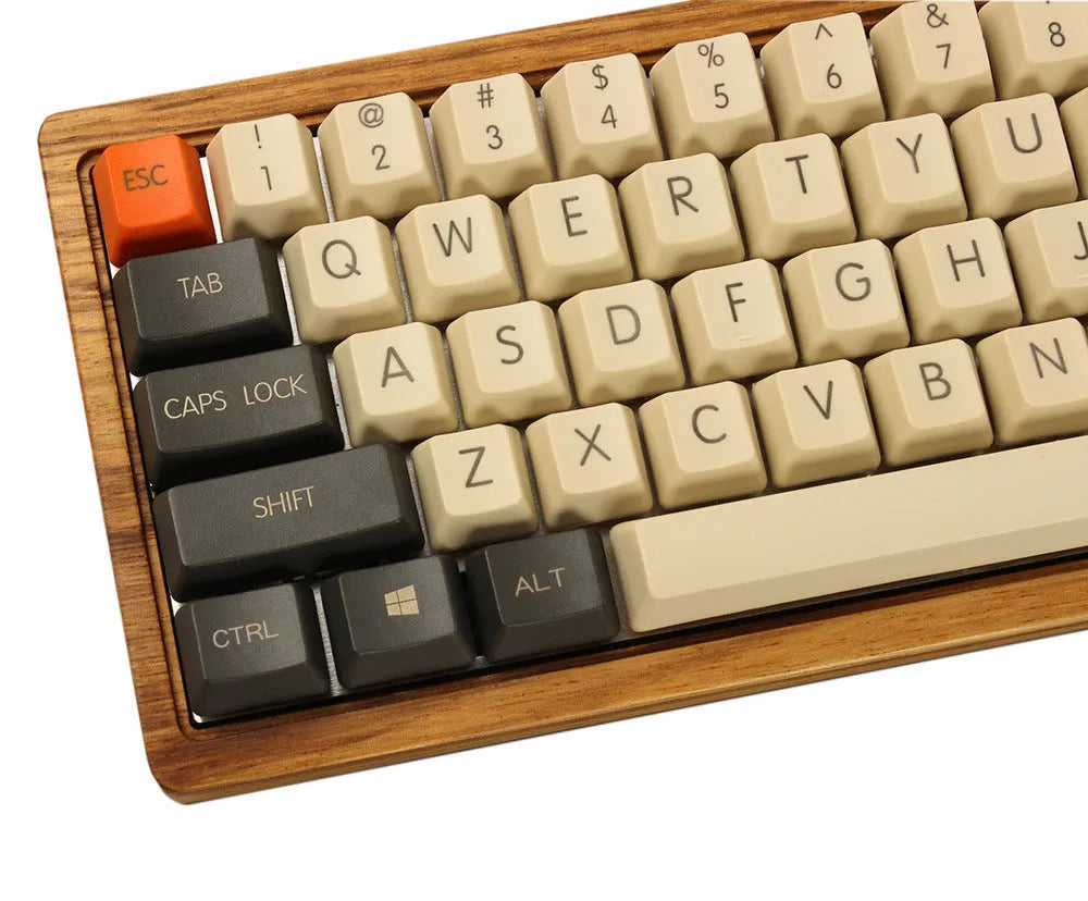 Mechanical keyboard keycap set in large carbon colour matching, 104 keys, wired USB, waterproof