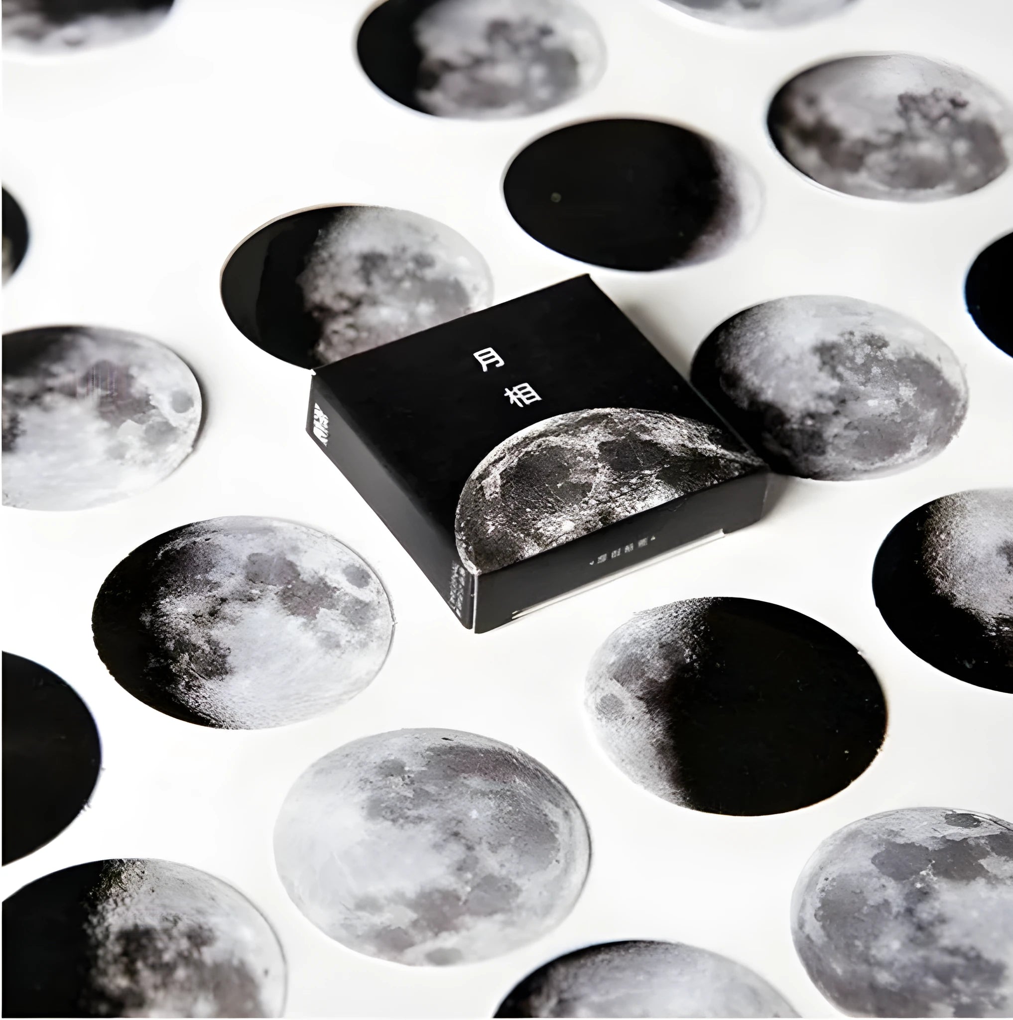 45 piece moon sticker set paper stickers 40mm width 40mm length for diary decoration
