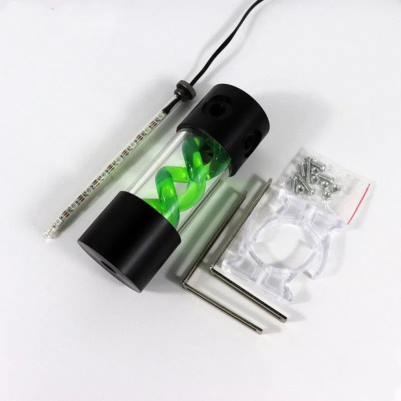 155mm water cooling reservoir tank in blue green red or white for PC and motorcycle cooling systems