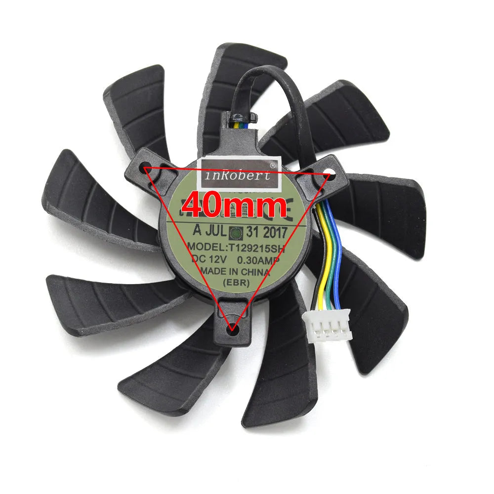 Black 85mm computer cooling fan with 4-pin connector for graphics card airflow