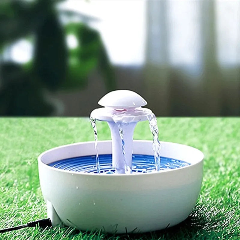 White ABS plastic automatic pet water fountain 20x20x15cm with low-noise pump