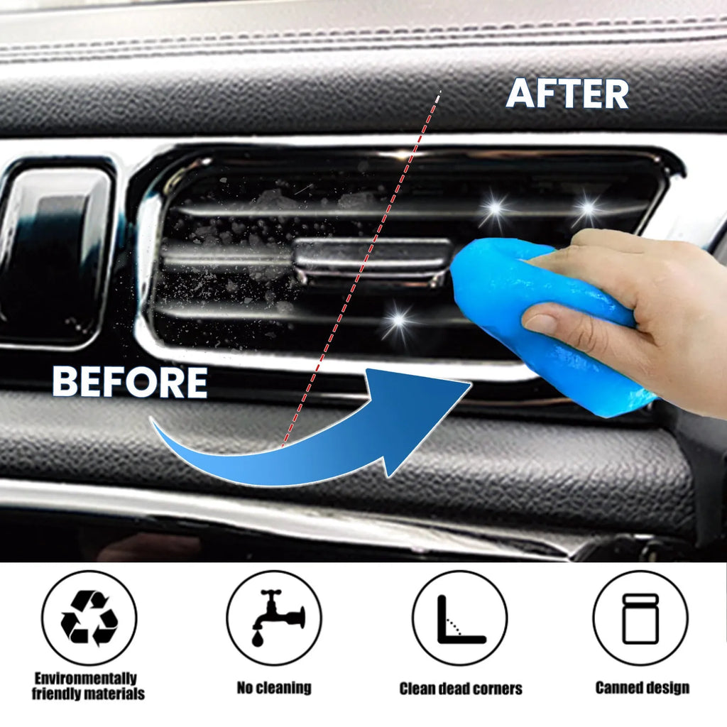 Car cleaning soft gel adhesive putty for interior dust removal, 6.2 x 5.7 cm size