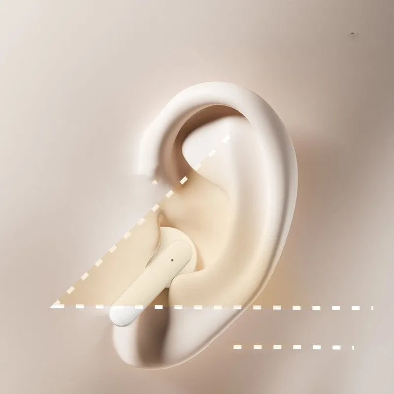 YX28 black and white Bluetooth headset with touch screen LCD display and ear hook