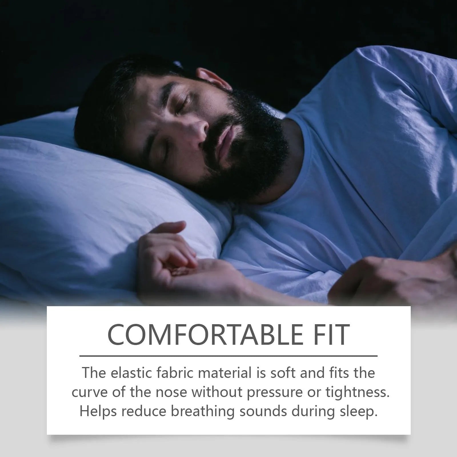 Pack of 30 transparent adhesive anti-snoring nasal strips for comfortable sleep
