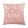Square plaid heart printed Valentine's Day pillow cover in multiple colour options measuring 45x45cm