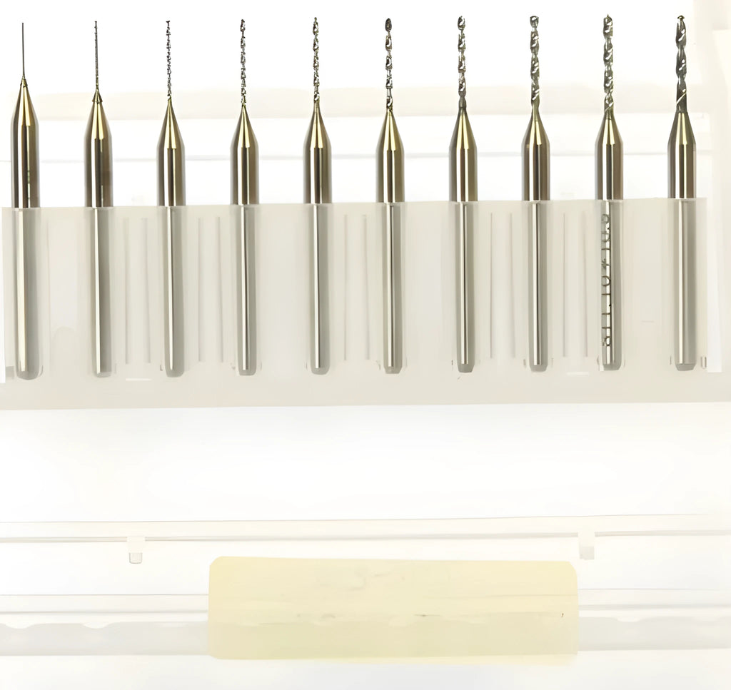 Imported tungsten carbide micro-engraving bit for precision electronics and PCB machining.