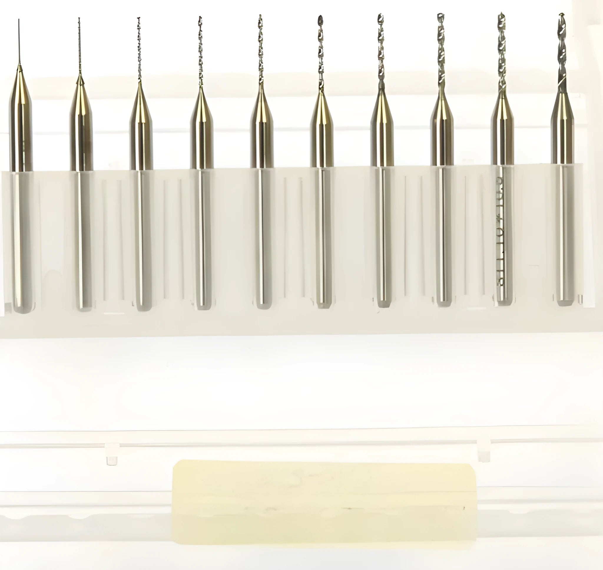 Imported tungsten carbide micro-engraving bit for precision electronics and PCB machining.