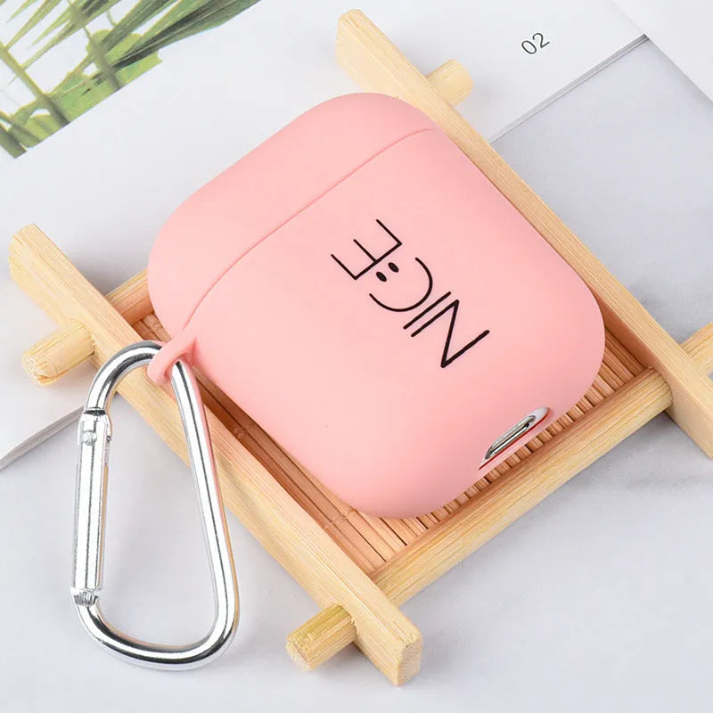 Apple-compatible AirPods earphone covers in PC material with decorative back styles