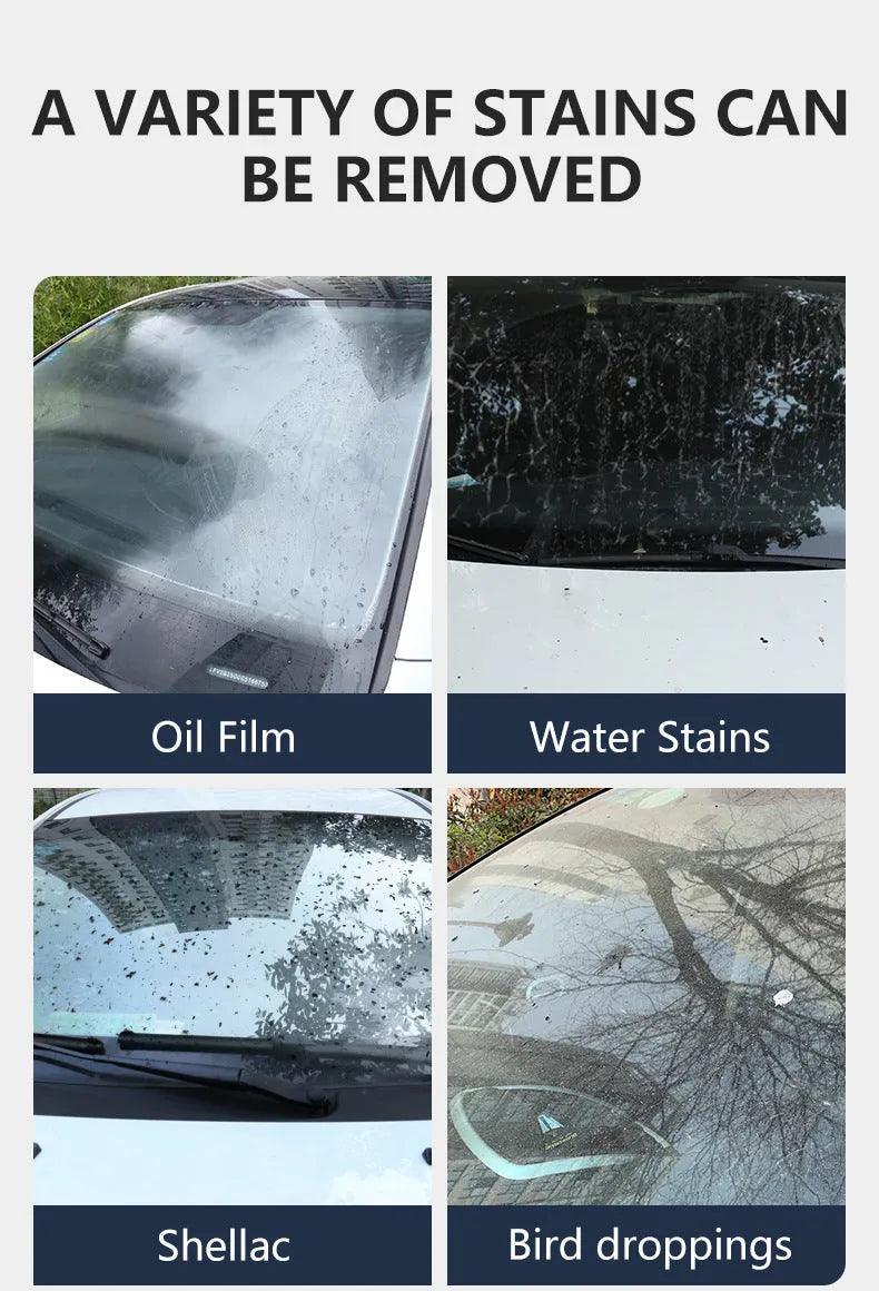 Glass oil film remover cleaning cream paste for car and home windows in 50ml 100ml 200ml sizes.