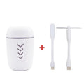 Portable car humidifier with columnar design in blue, pink, or white colour options