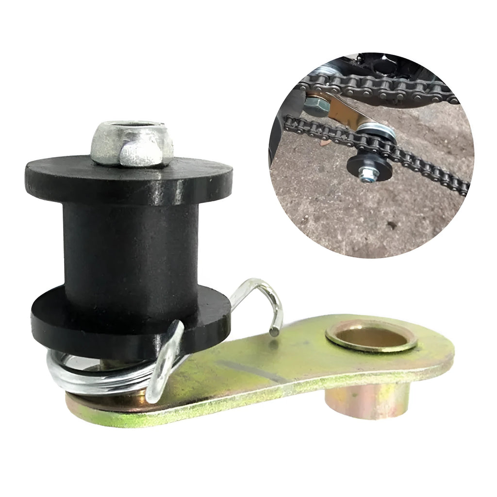Off-road ATV chain tensioner accessory in white and black colour options