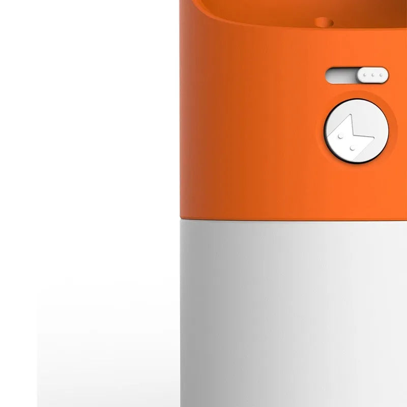 Moestar Rocket pet drinking cup in white grey colour with 270ml capacity and one-button lock